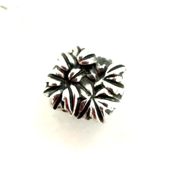 Pandora Palm Tree Coconut Charm Bead Two Tone Sterling Silver Gold Retired - Picture 6 of 8